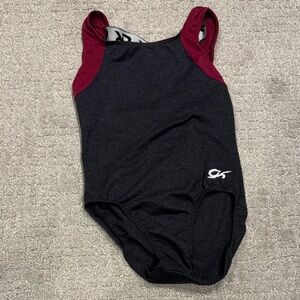 GK Charcoal Gray and Burgandy Leotard - C/L